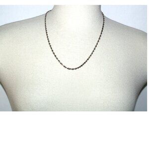 Vintage 925 Sterling Silver Singapore Twist Chain Necklace MD20V MEX - 19 in
